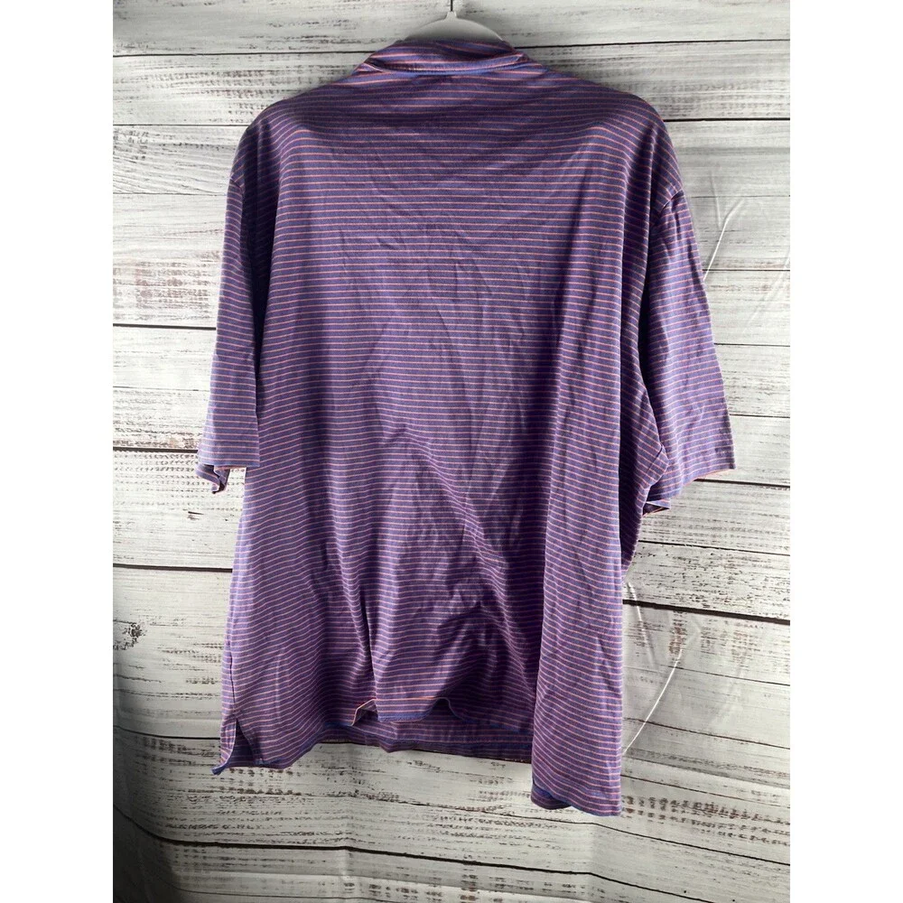 Ralph Lauren Polo Golf Men's Striped Shirt 100% Pima Cotton Short Sleeve XL